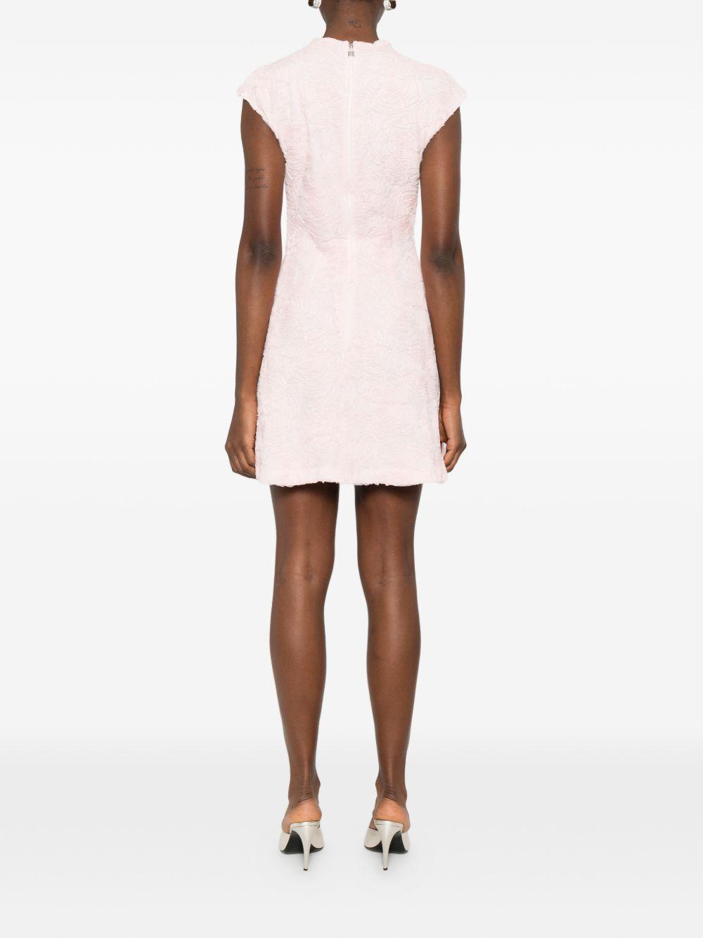 ROTATE Abito corto con ricami floreali rosa