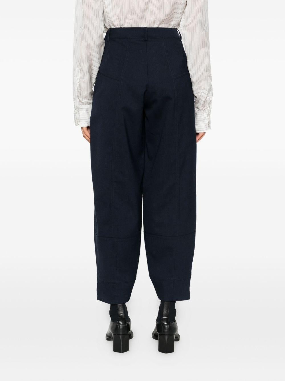PINKO Pantaloni 'Pecorino' in misto lana blu