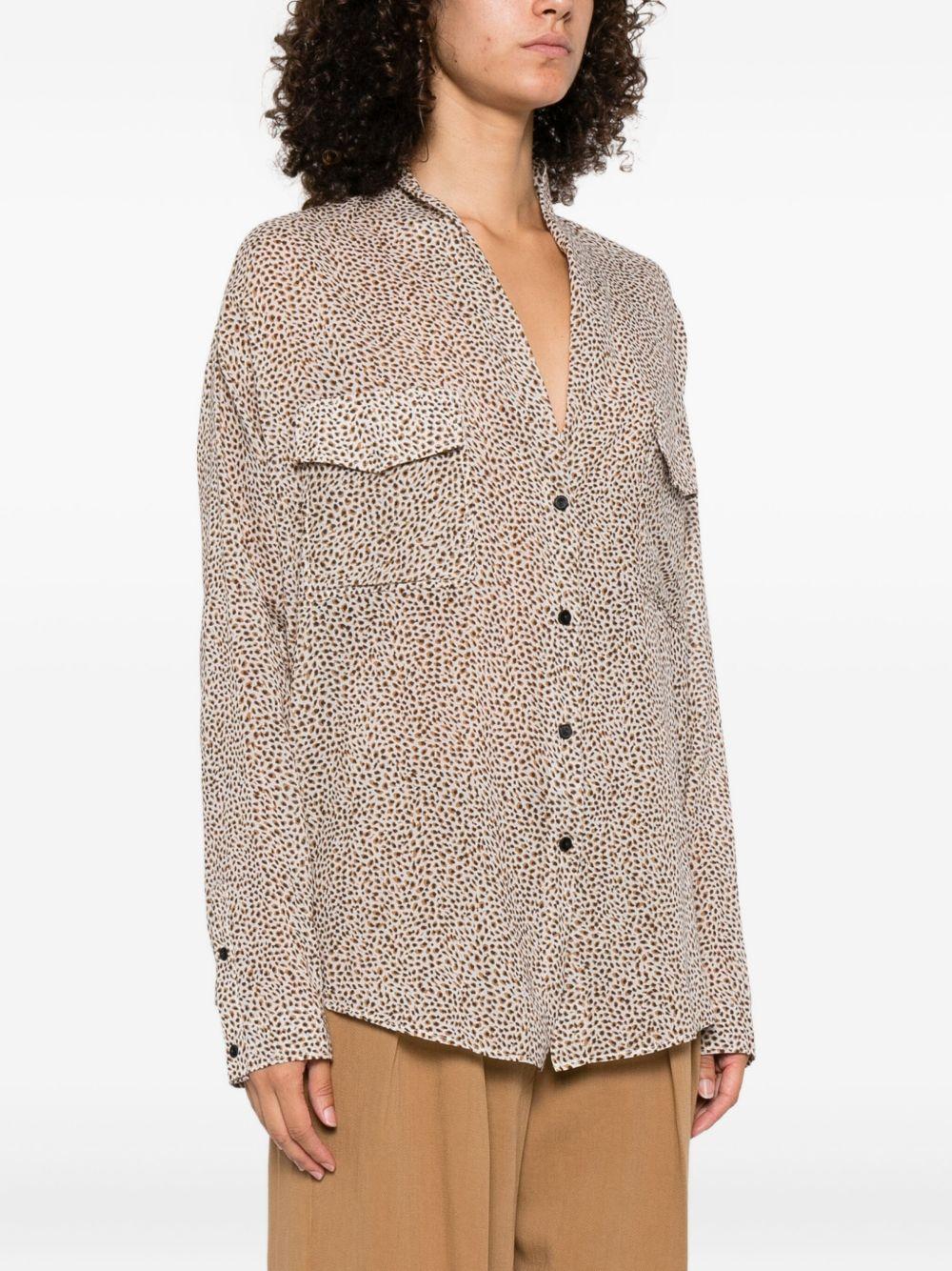 FORTE FORTE Camicia 'My Shirt' con motivo a pois e tasche applicate