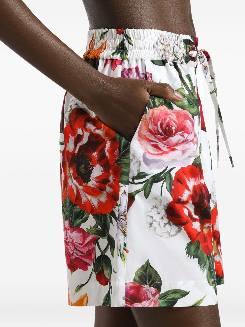 DOLCE e GABBANA Shorts in cotone stampa fiori