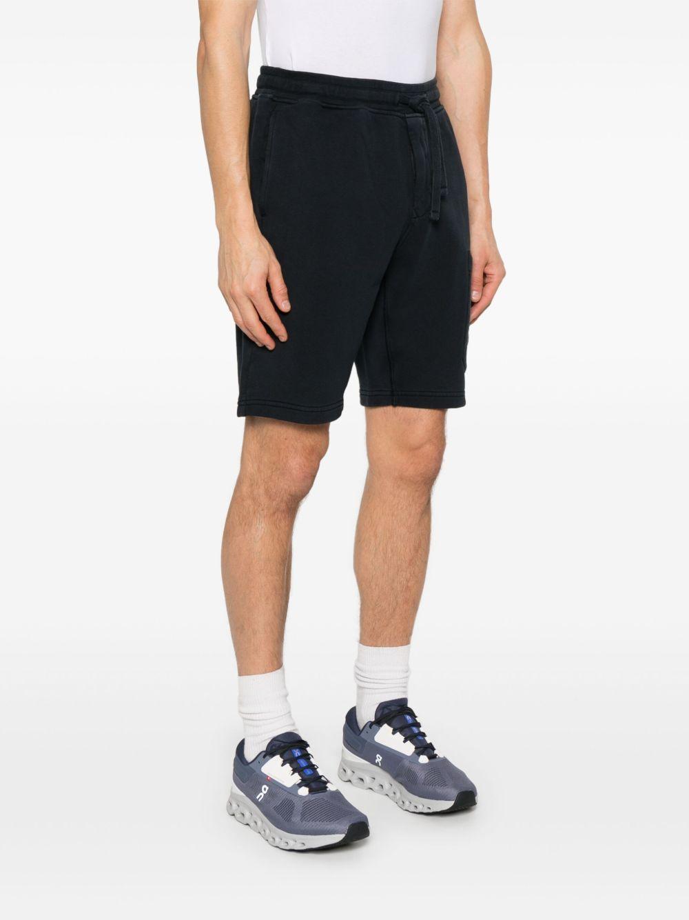 STONE ISLAND Shorts in cotone blu con tasca