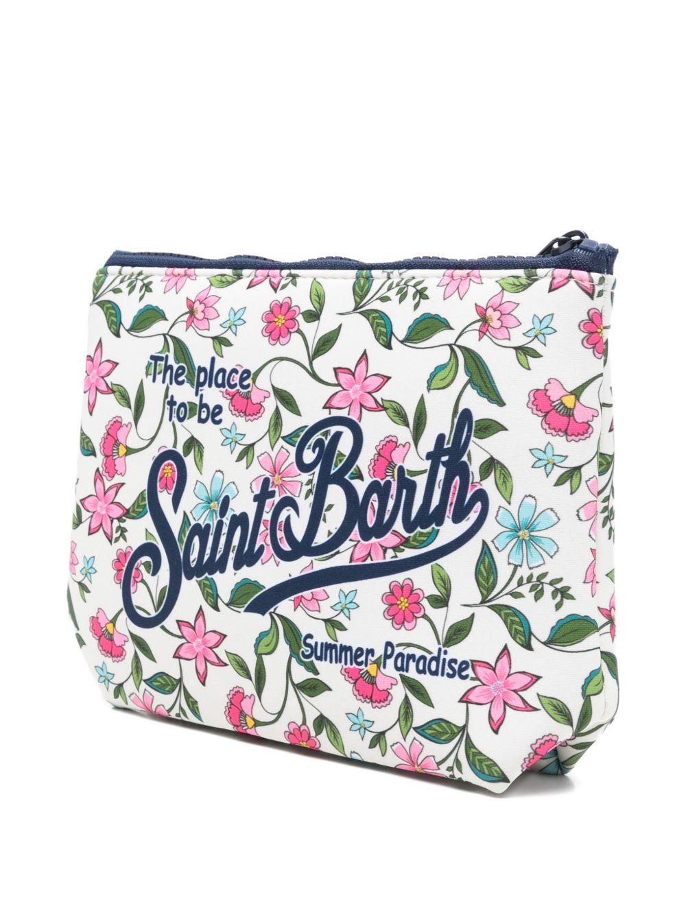 MC2 SAINT BARTH Pochette Aline con stampa floreale e logo tipografico
