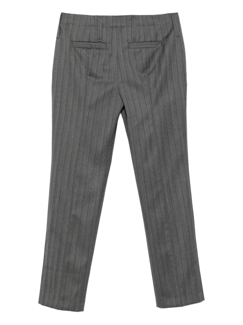ALEXANDER McQUEEN Pantaloni gessati grigi