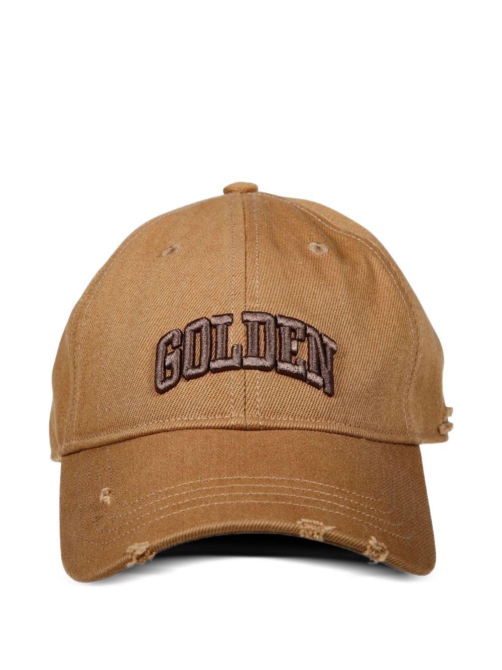 GOLDEN GOOSE Cappello da baseball con effetto vissuto e logo