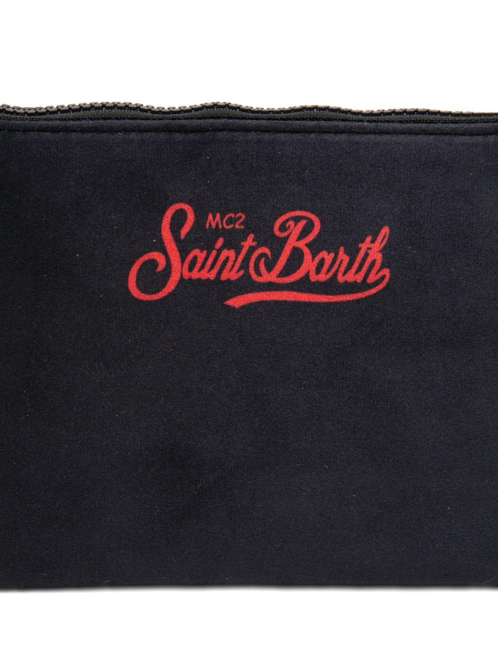 MC2 SAINT BARTH Pochette 'Aline' nera con stampa