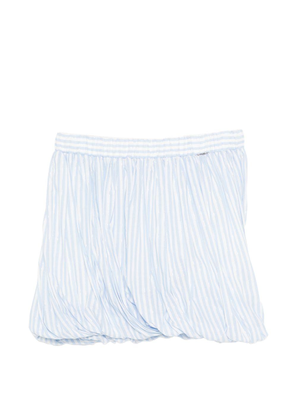 TWINSET Gonna mini con righe bianche e celesti