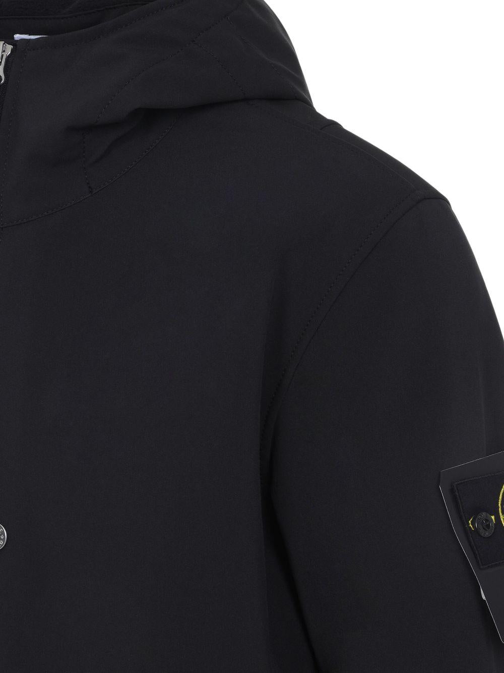 STONE ISLAND Felpa con zip e cappuccio