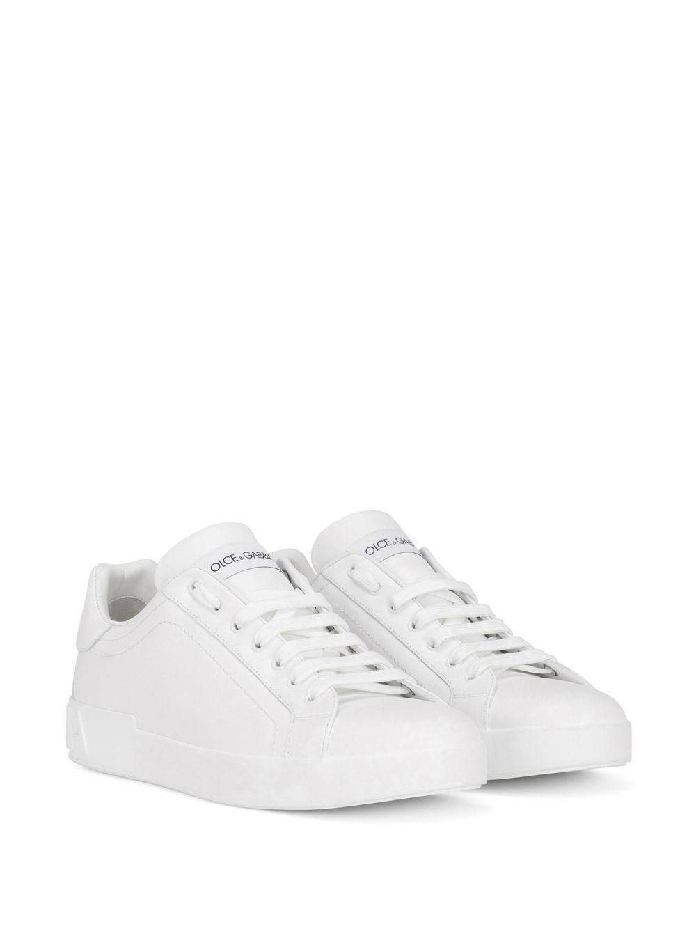 DOLCE e GABBANA Sneakers Portofino in pelle bianca