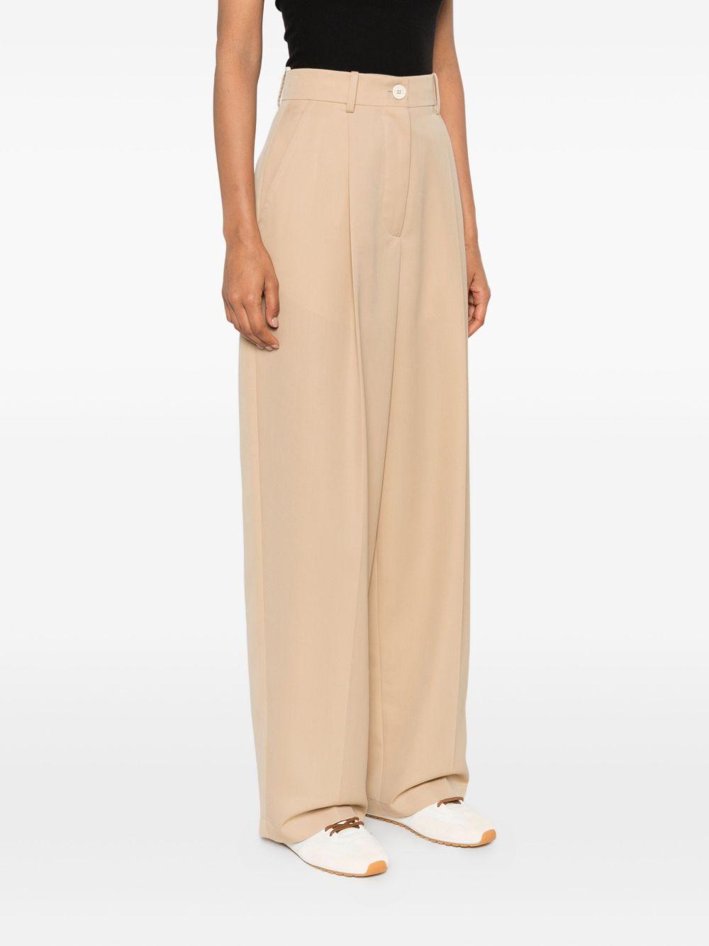 MARNI Pantaloni beige in lana vergine beige