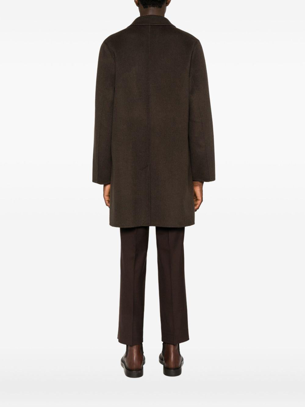 AMARANTO Cappotto marrone con tasche