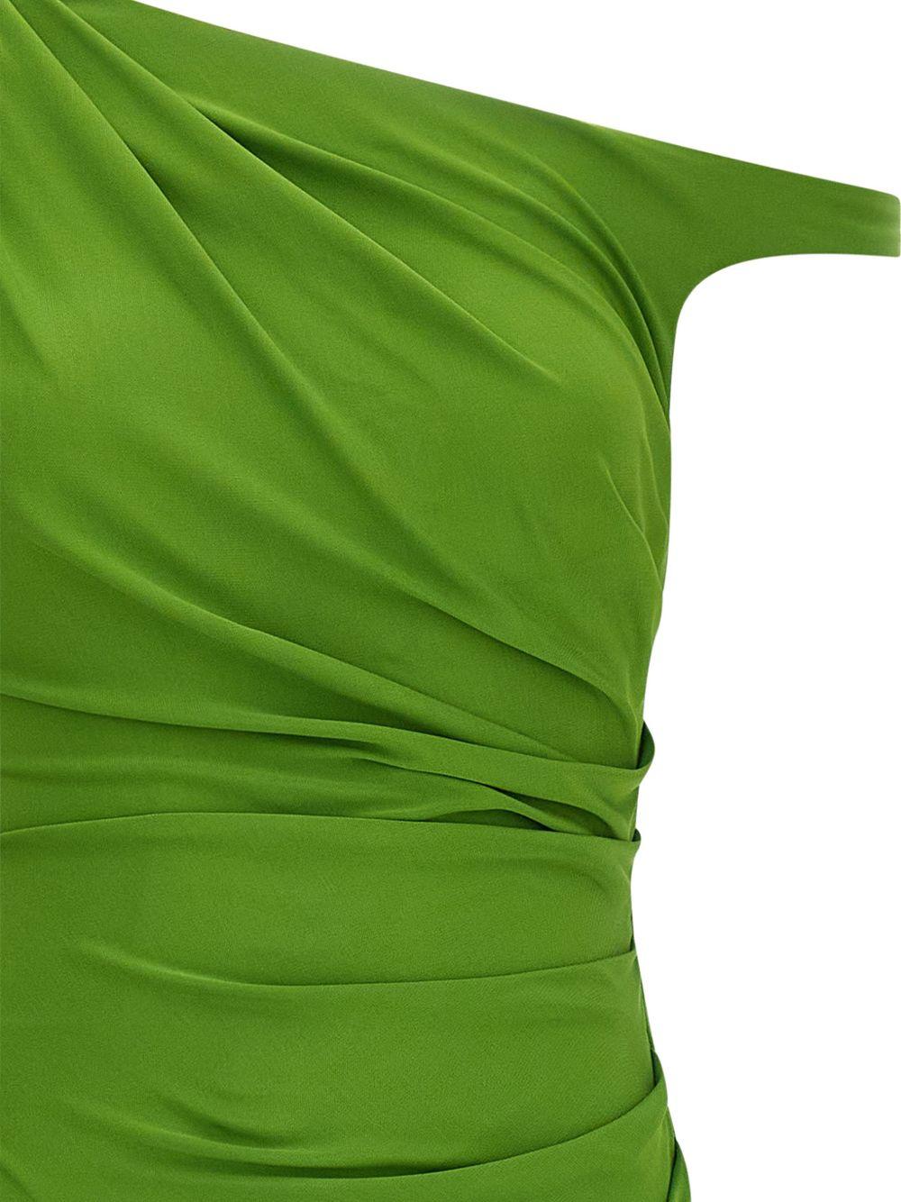 ELISABETTA FRANCHI Abito midi asimmetrico con drappeggio