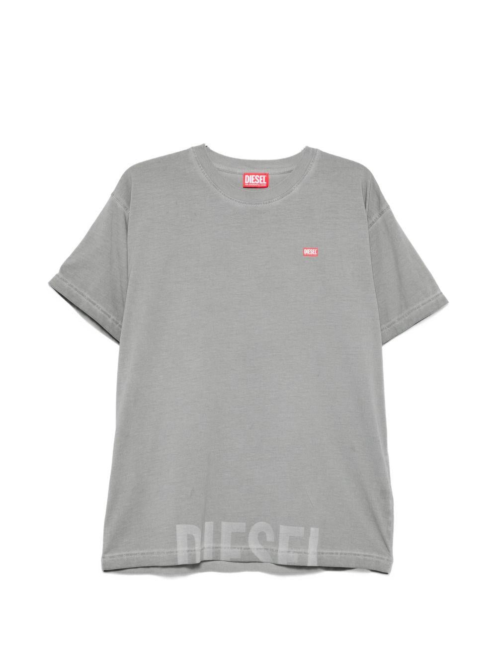 DIESEL T-shirt T-Norm-T7 con logo grigia