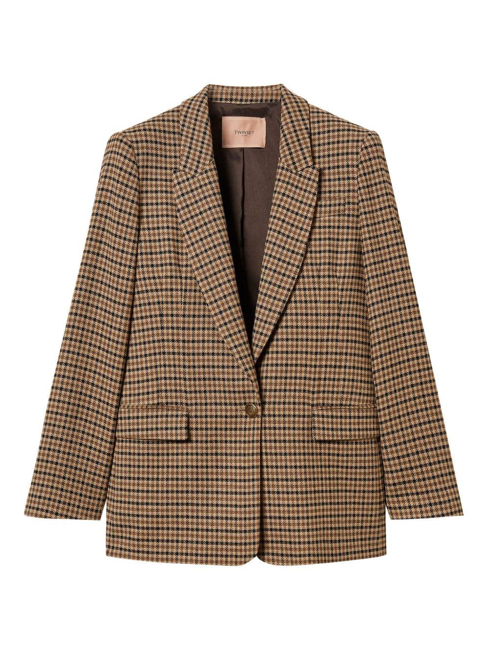TWINSET Blazer monopetto a quadri