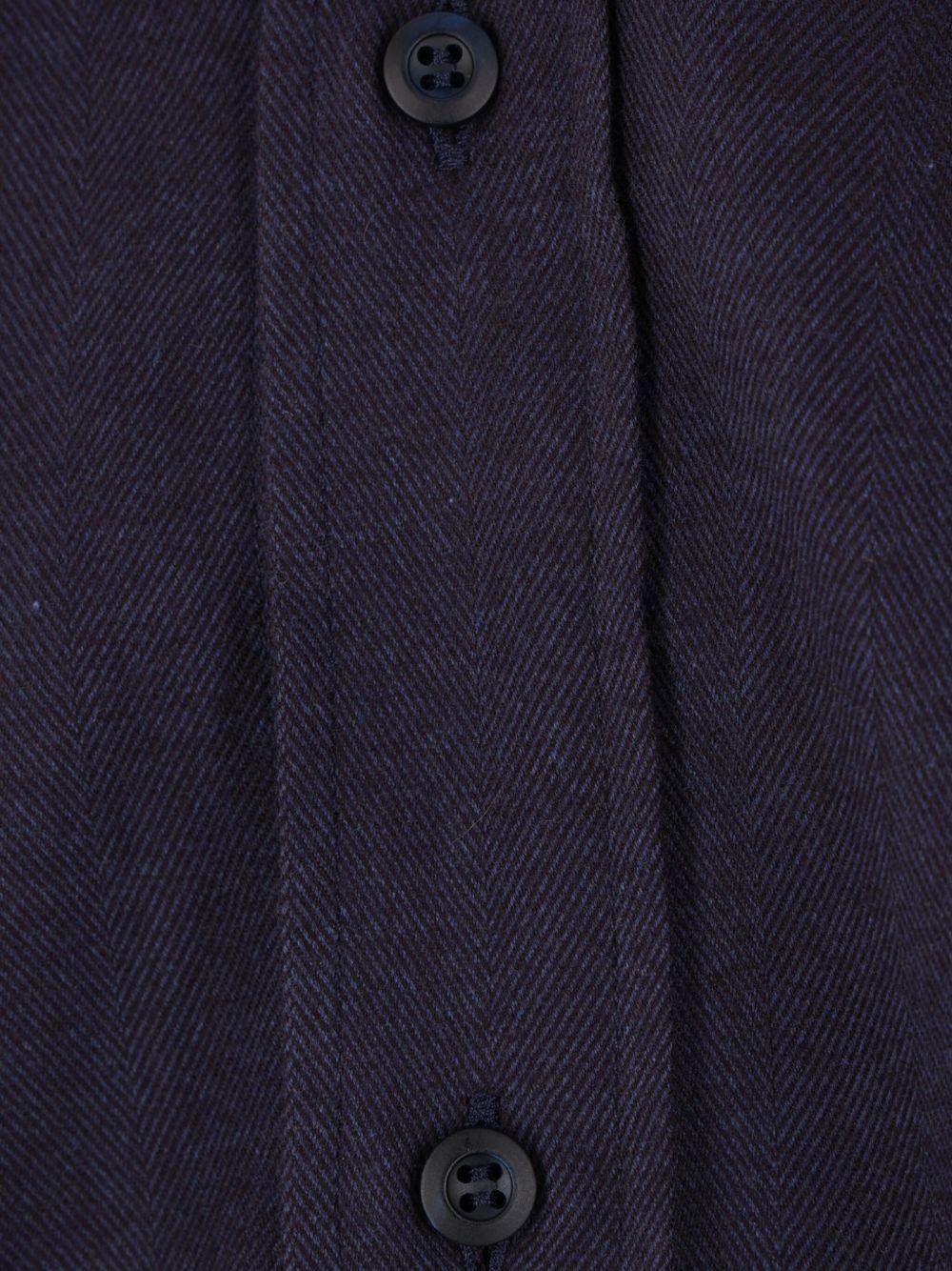 BRUNELLO CUCINELLI Camicia a maniche lunghe in misto cotone blu