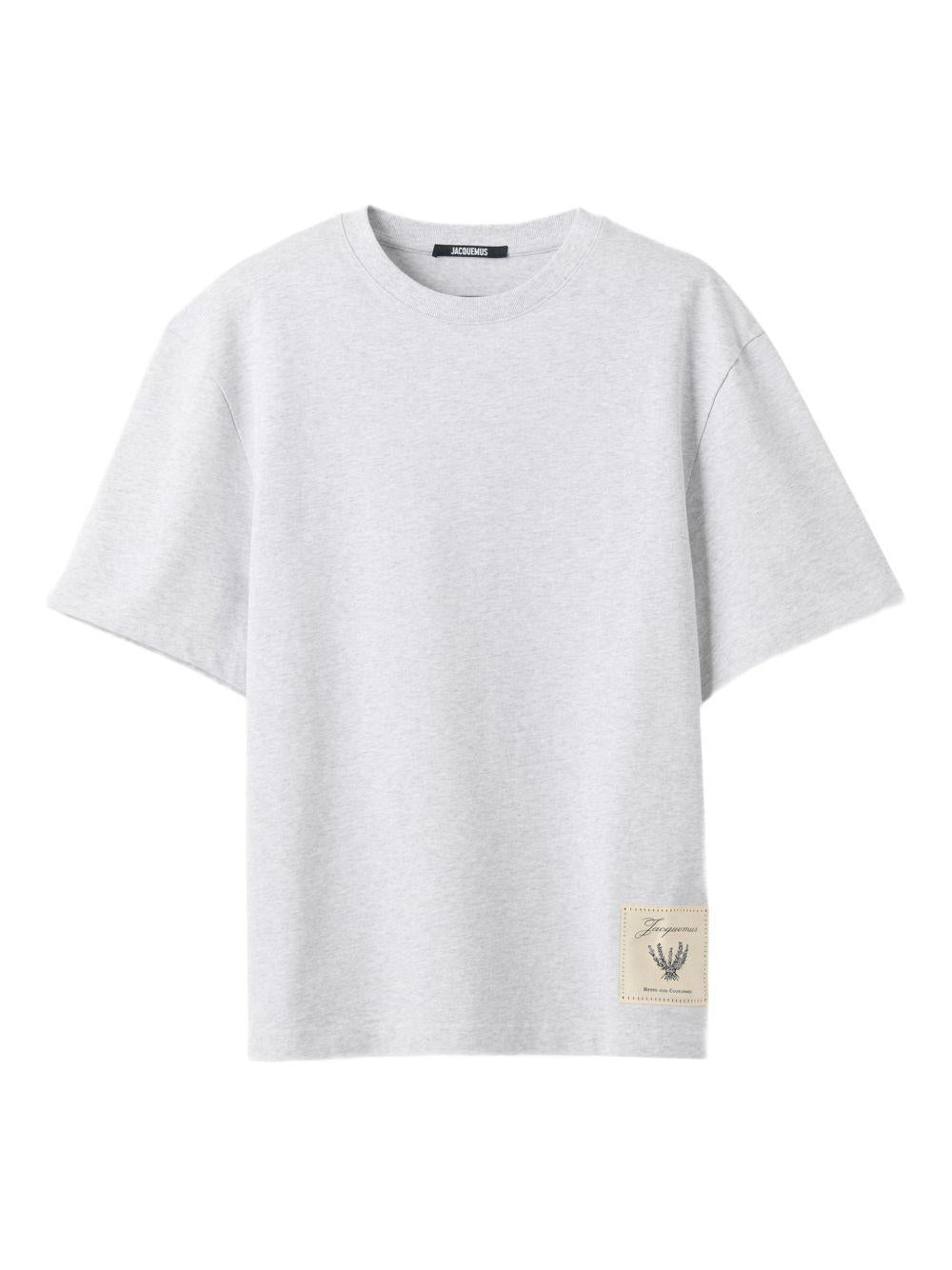 JACQUEMUS T-shirt Torneo blu in cotone con etichetta