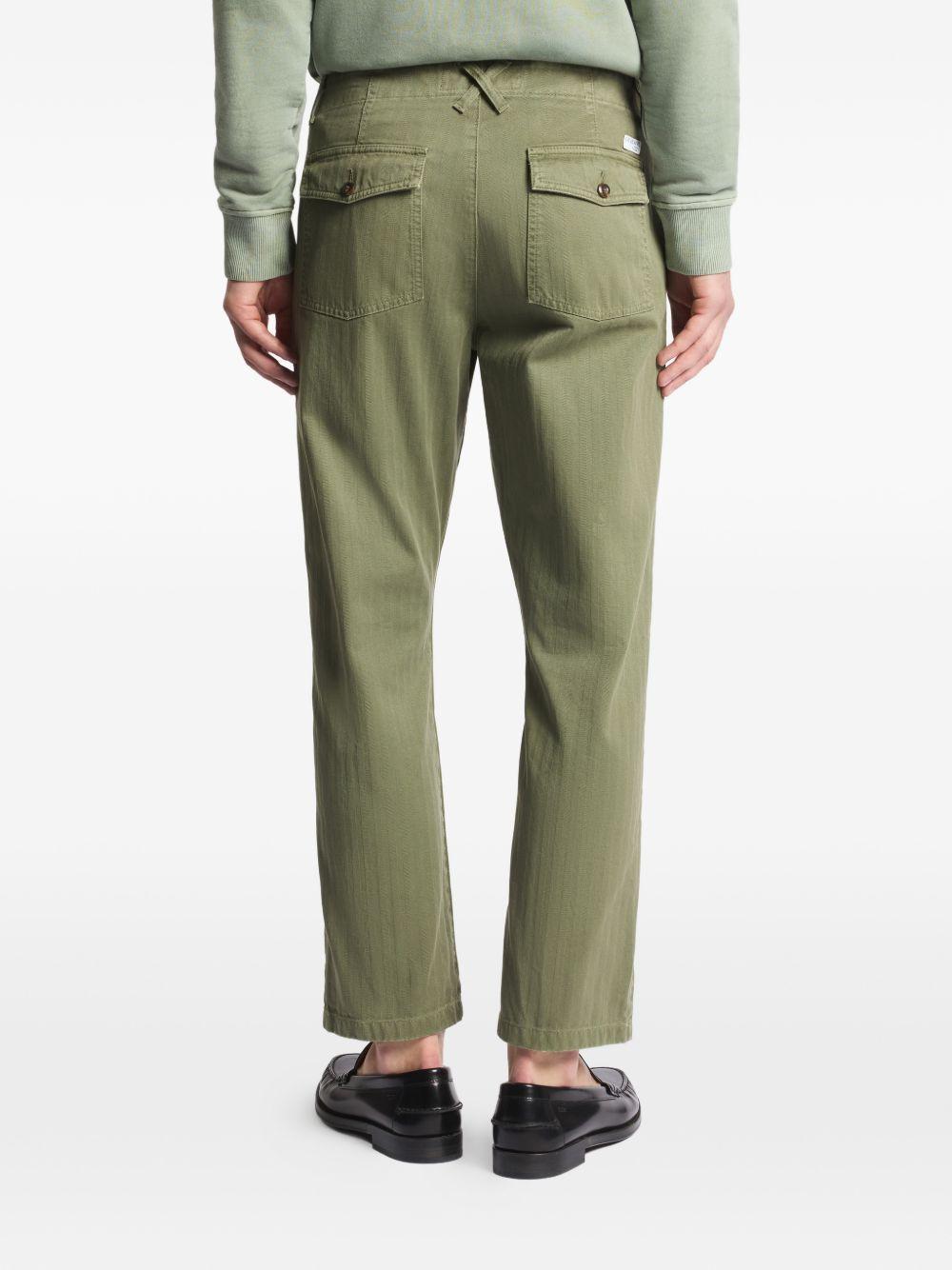 FAY Pantaloni in cotone effetto verdi