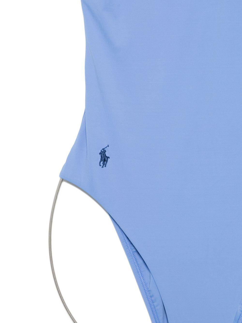 POLO RALPH LAUREN Costume mare intero sgambato con incrocio sulla schiena