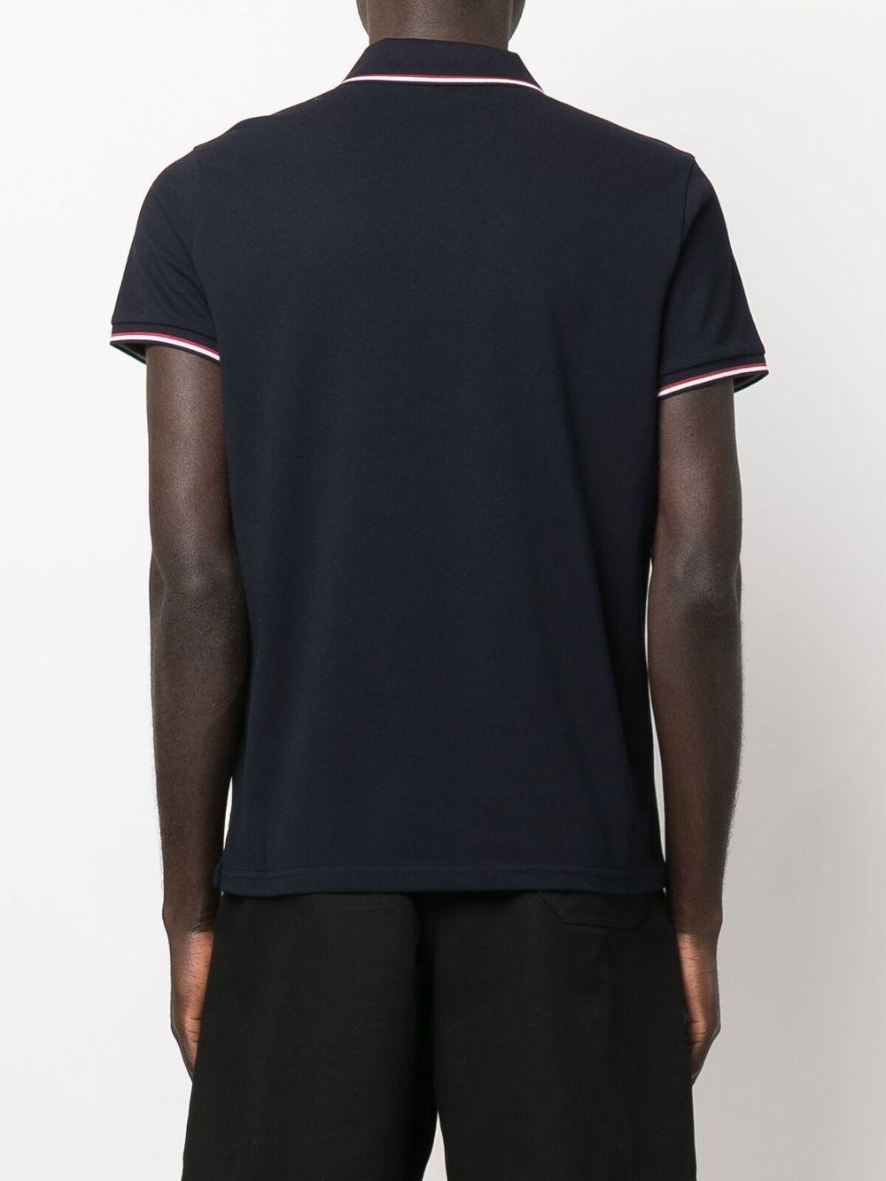 MONCLER Polo in cotone blu