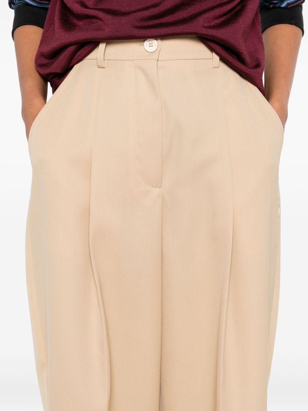 MARNI Pantaloni beige in lana vergine beige