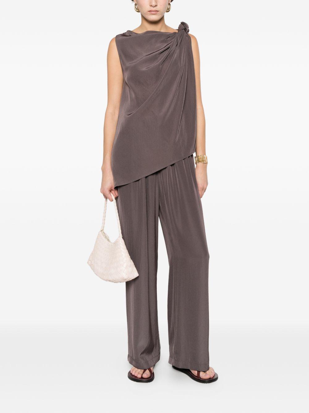 ELEH Pantaloni a gamba larga a pieghe