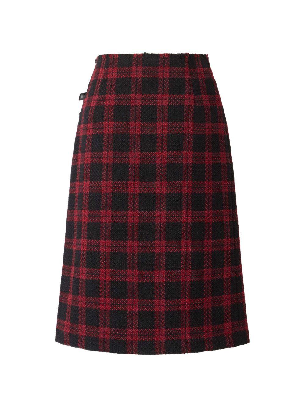 PINKO Gonna Griselina in tweed con chiusura asimmetrica