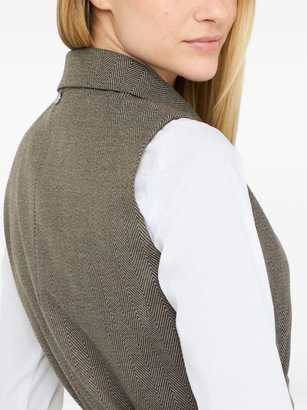 LIUJO Gilet chevron con cintura