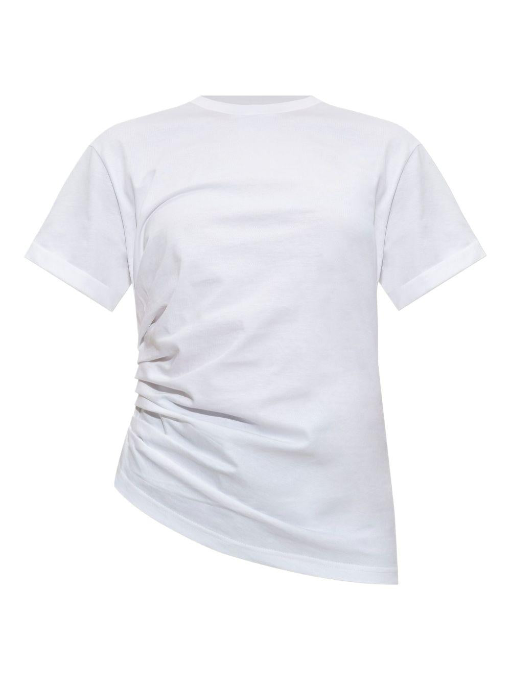 VICTORIA BECKHAM T-shirt asimmetrica in cotone bianco
