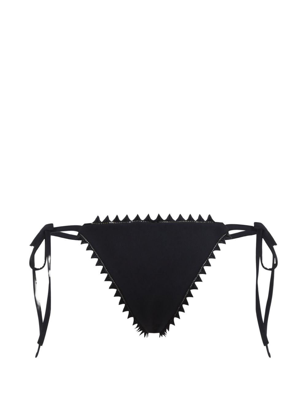 JACQUEMUS Slip bikini Picot nero