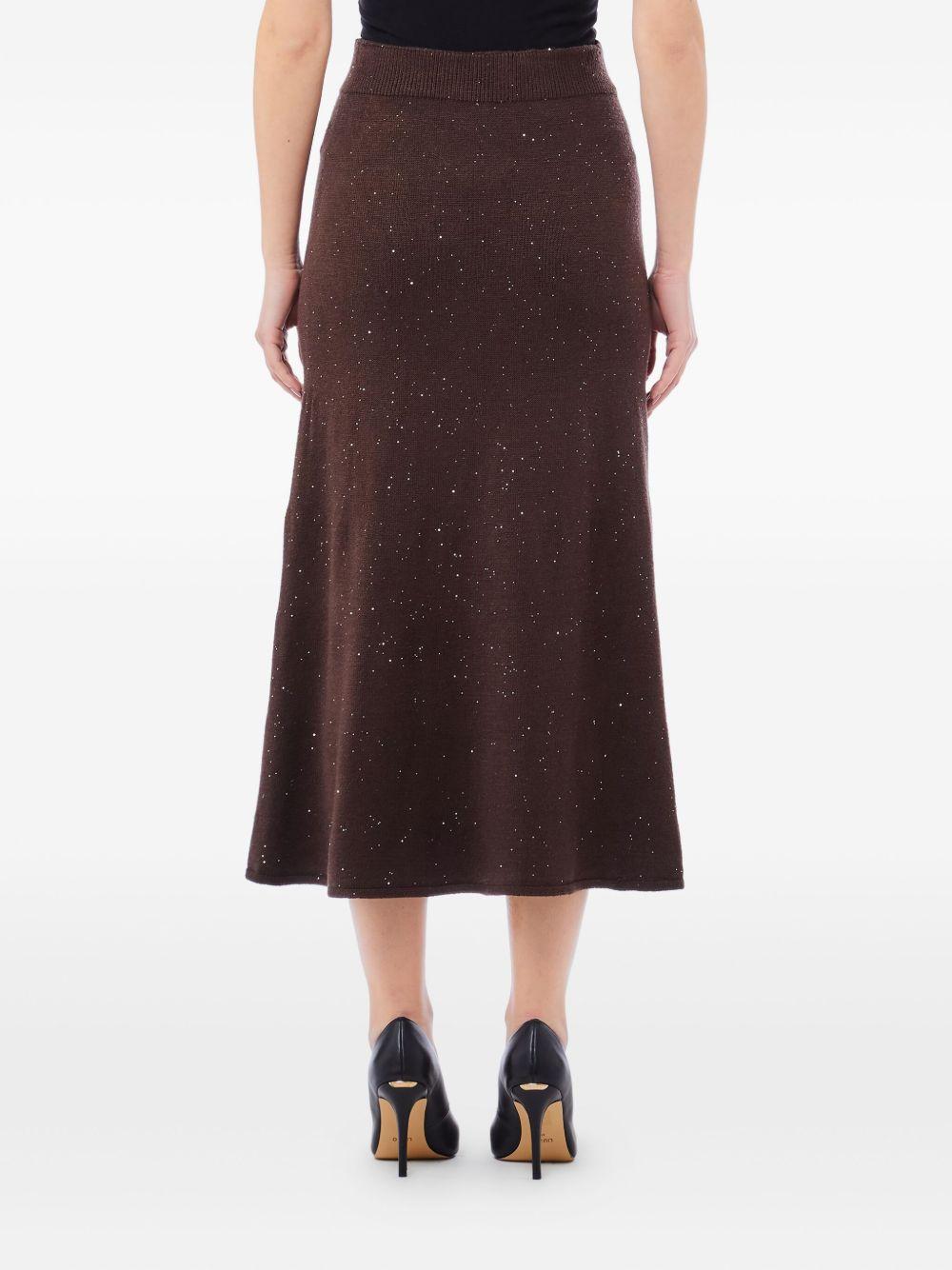 LIUJO Gonna lunga in maglia marrone