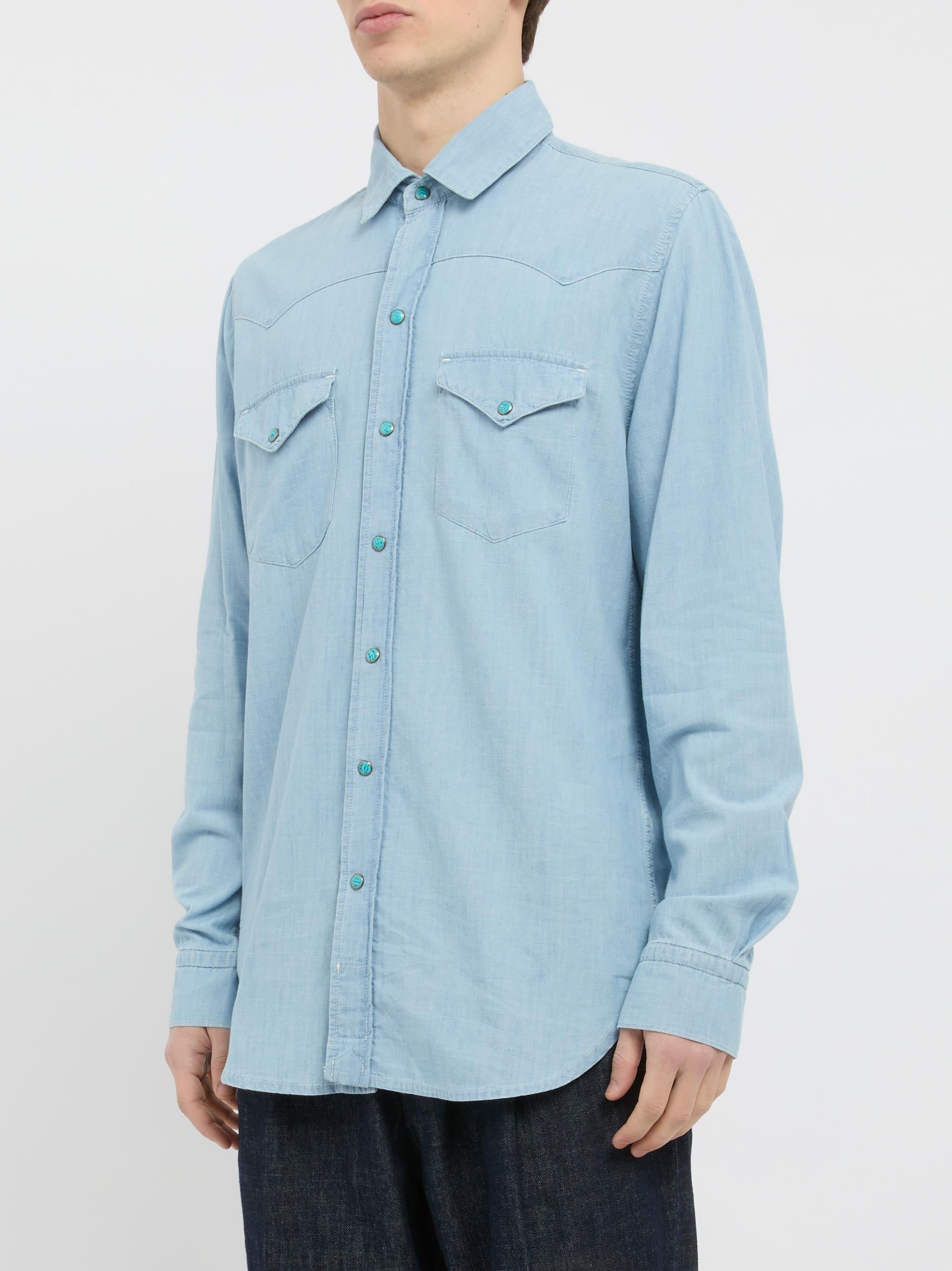 CHESAPEAKES Camicia 'Flagstaff' in denim con tasche