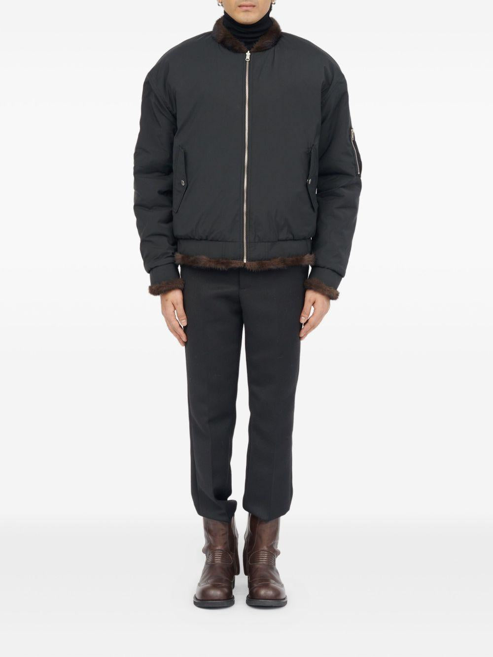 MM6 MAISON MARGIELA Bomber con zip in pelliccia sintetica