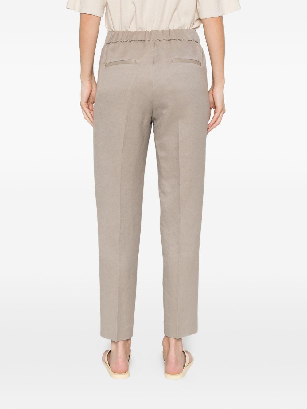 PESERICO Pantaloni marroni con elastico in vita