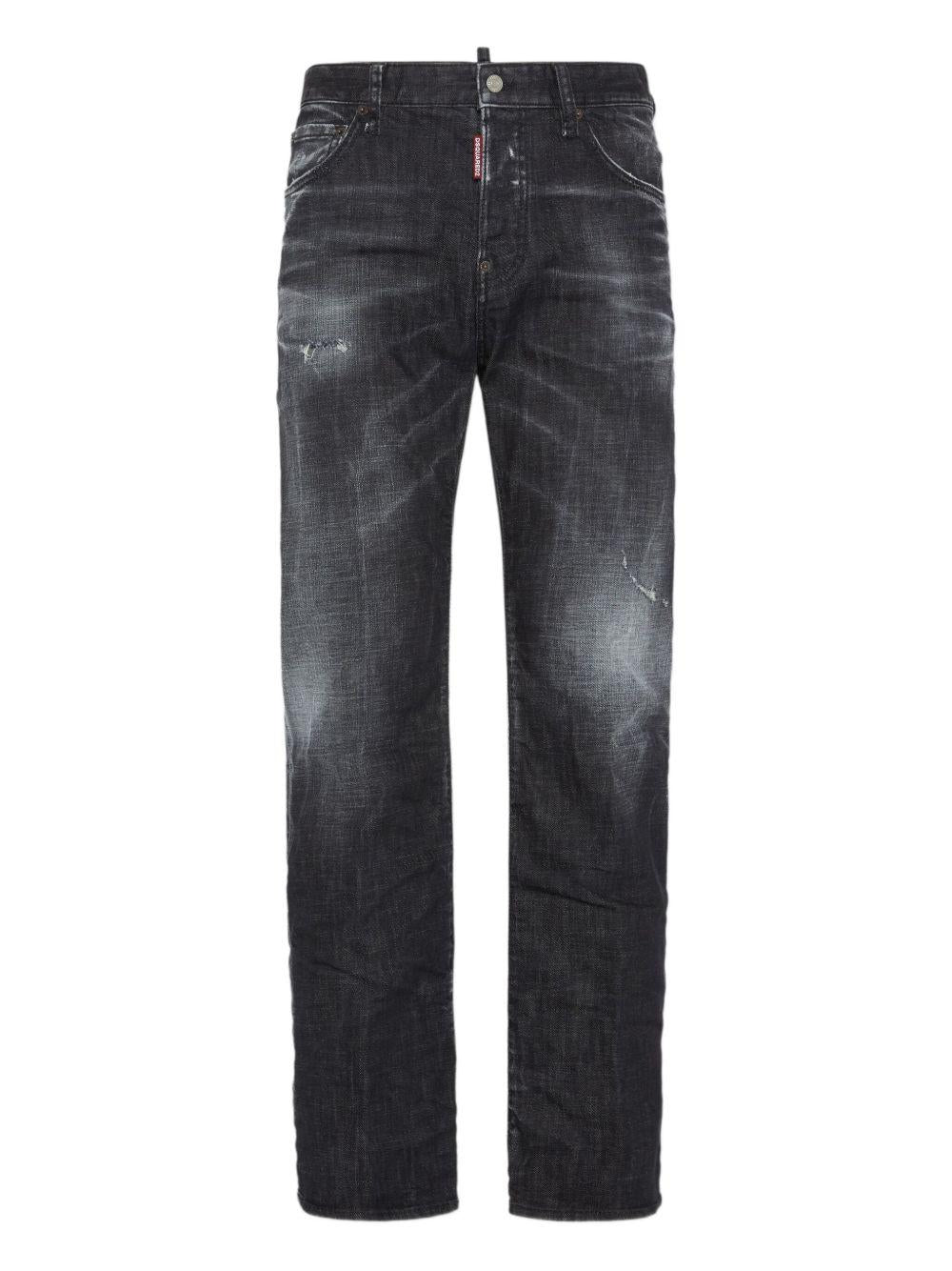 DSQUARED2 Jeans dritti nero slavato
