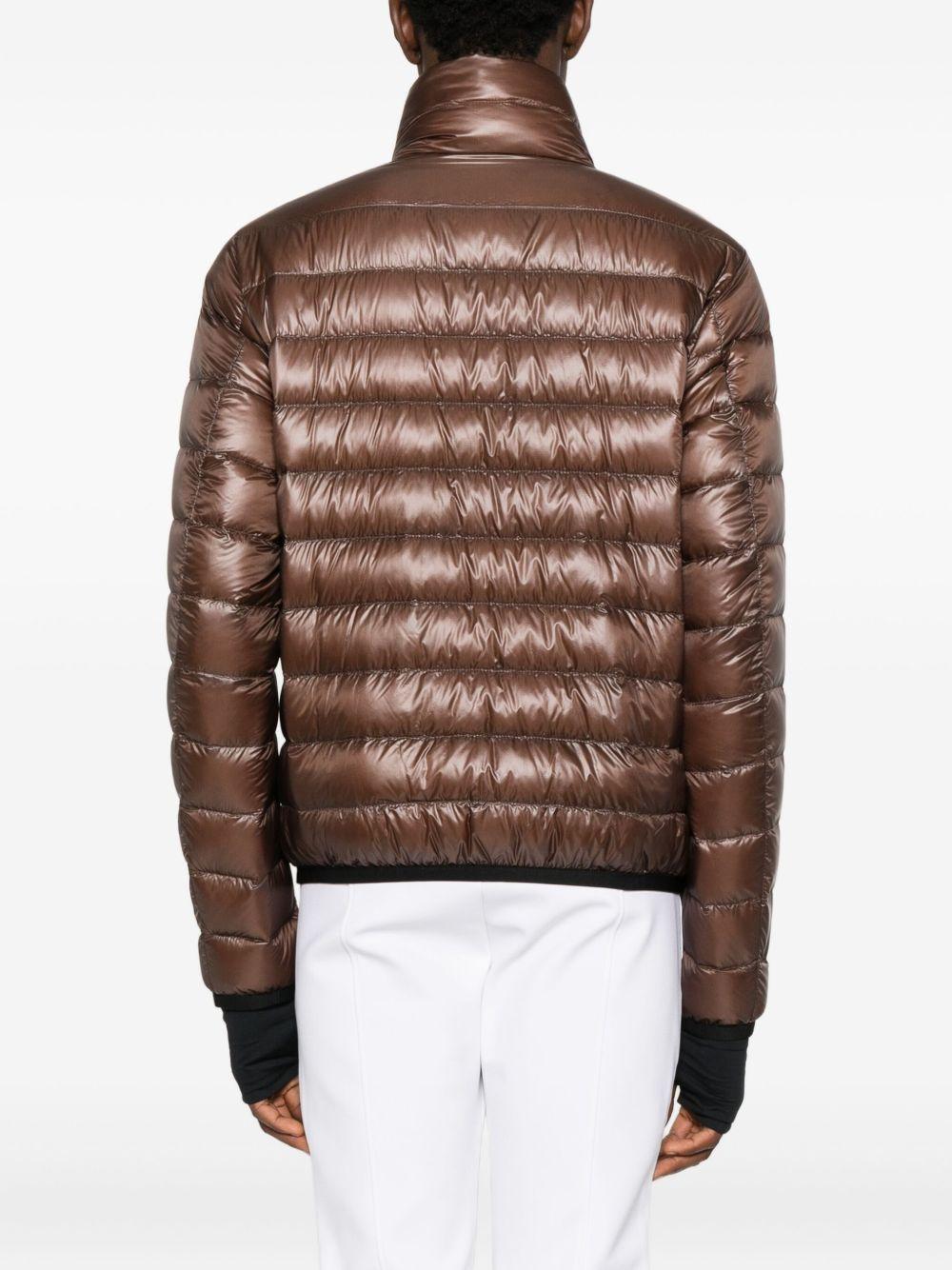 MONCLER GRENOBLE Piumino corto marrone con zip