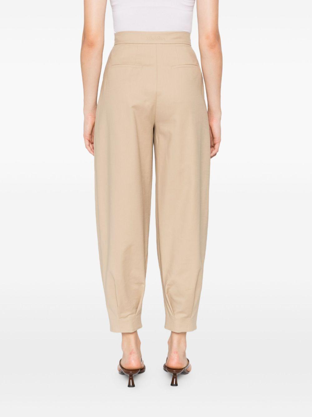 MAX MARA Pantalone 'Kabuki' in tela di cotone con pinces