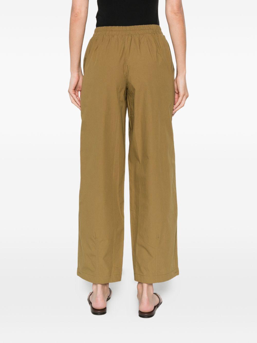 YERSE Pantaloni Carli morbidi in cotone marrone
