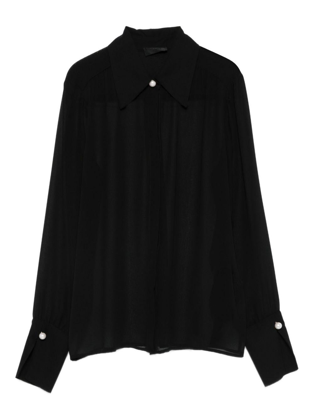 LIUJO Camicia nera con perle