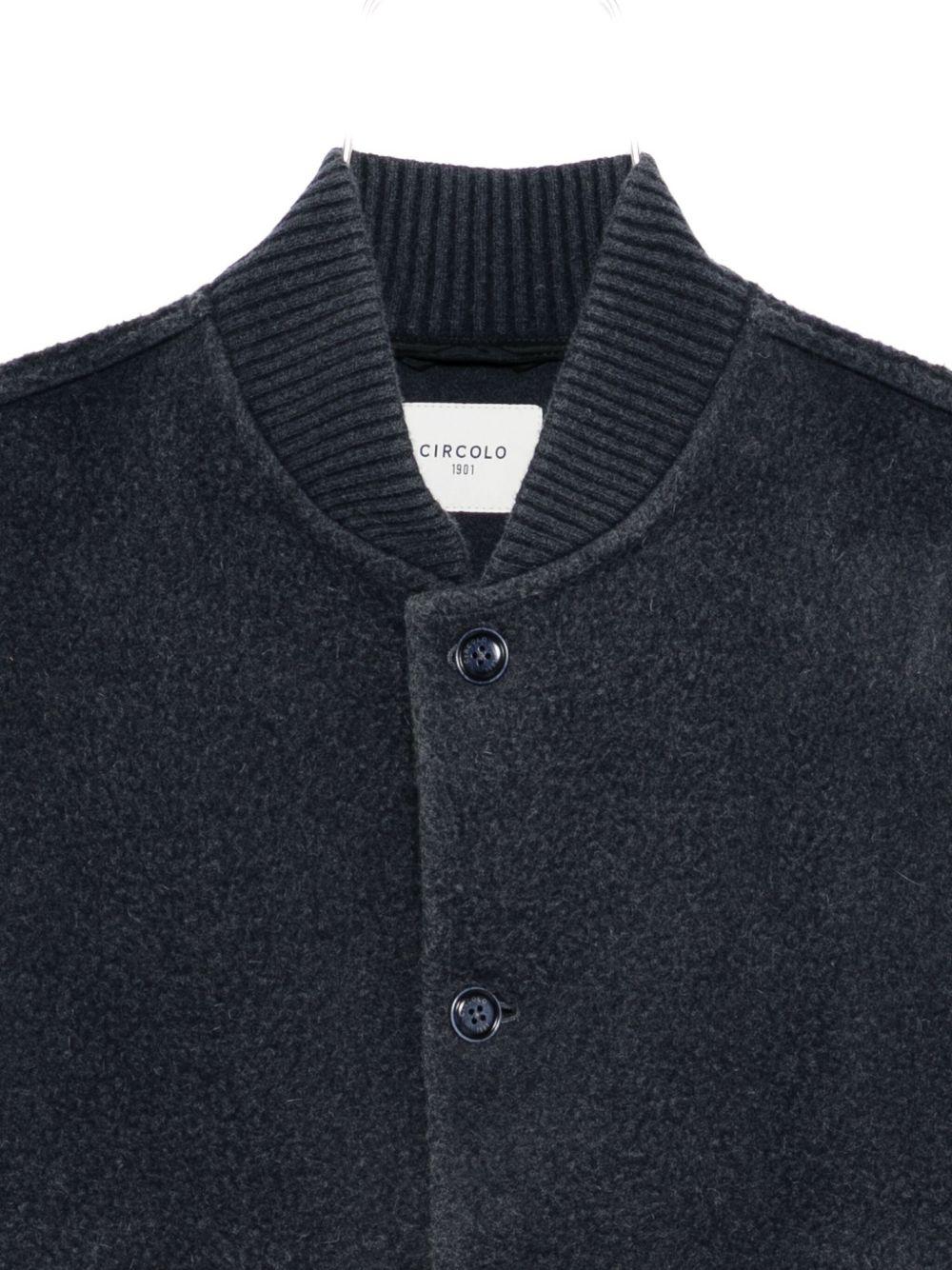 CIRCOLO 1901 Bomber in lana blu navy