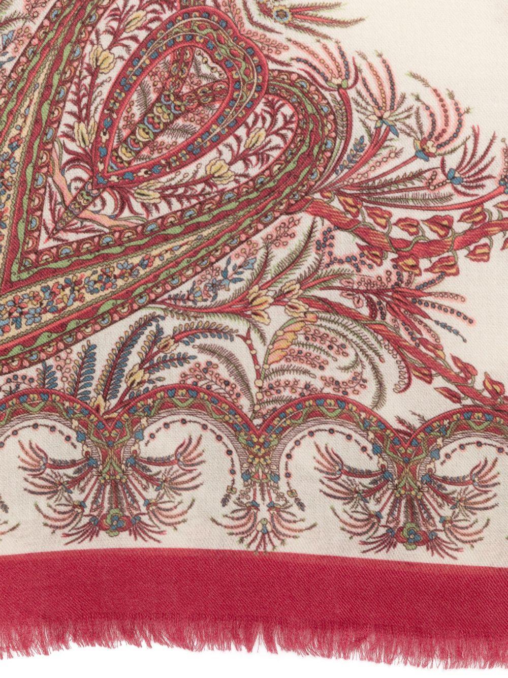 ETRO Wool and cashmere blended paisley-print scarf
