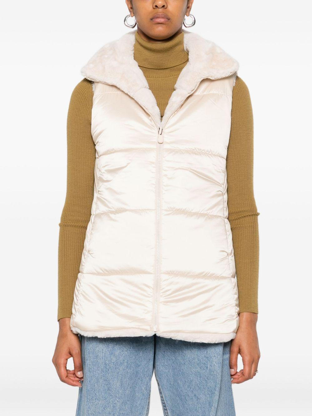 SAVE THE DUCK Gilet in ecopelliccia con zip