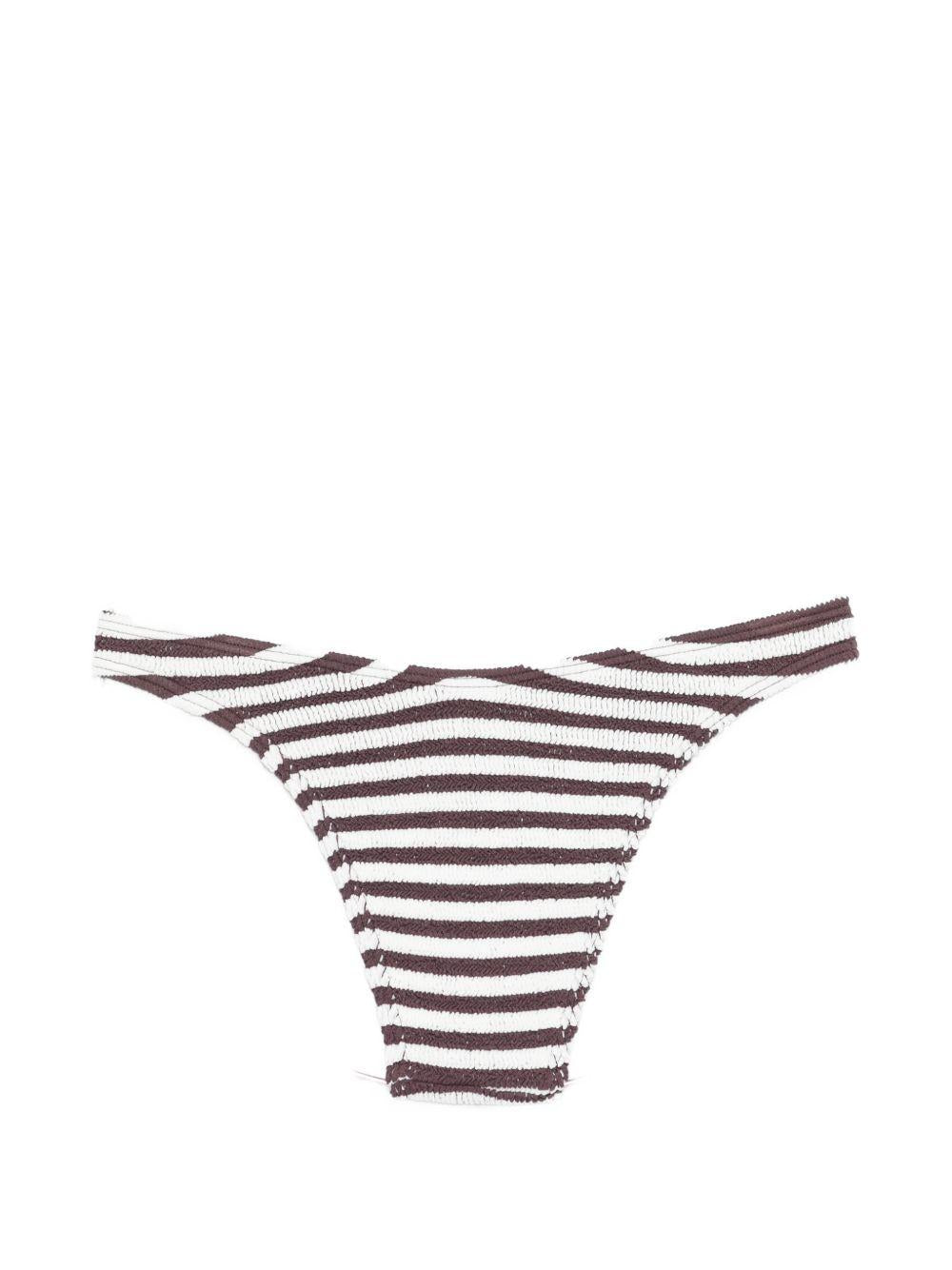 BOND EYE Slip bikini Scene in spugna increspata a righe
