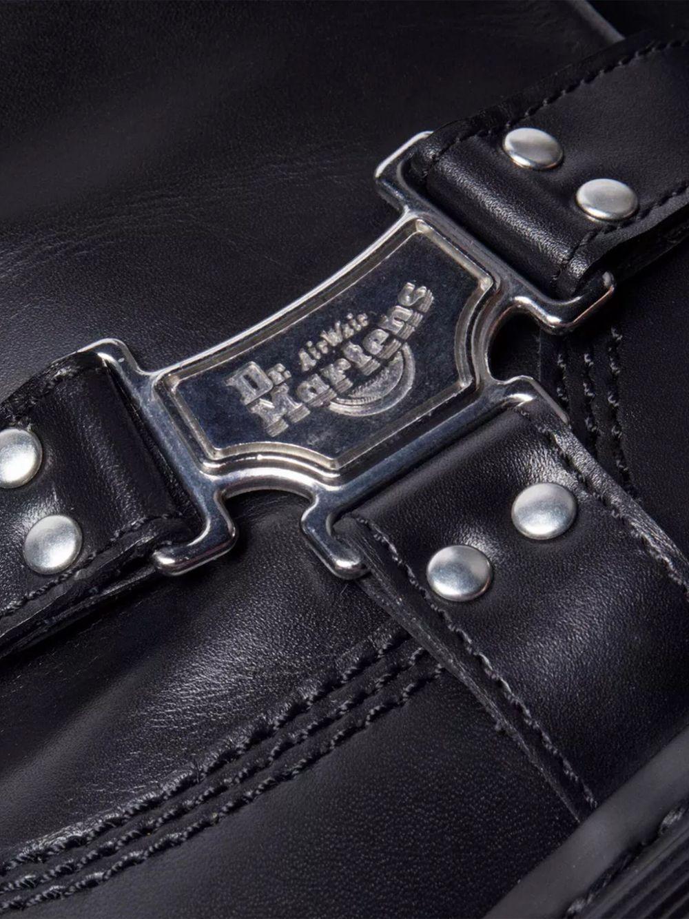 DR MARTENS Stivali alti biker Anistone Hi in pelle nero