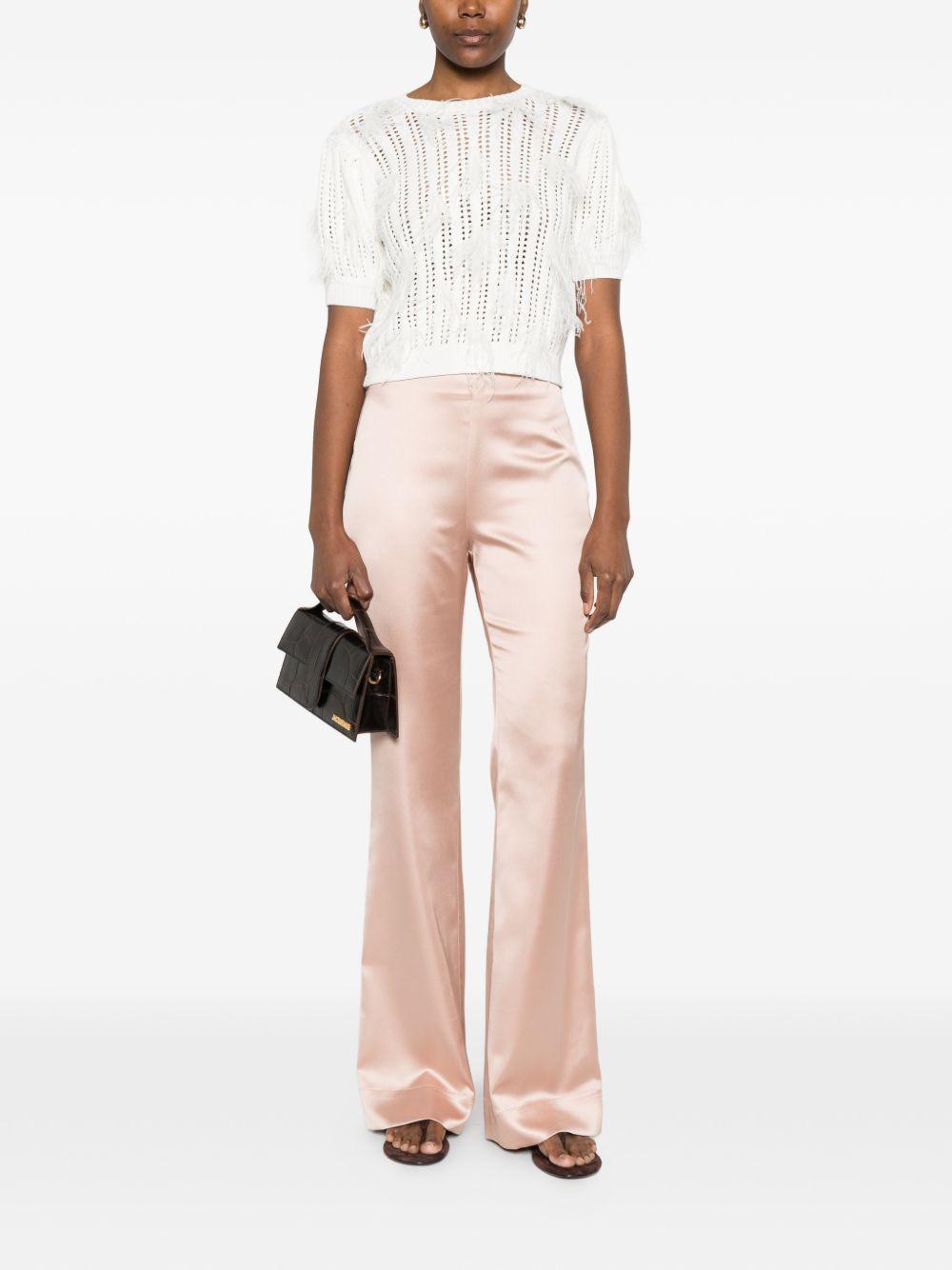 PINKO Pantaloni Pinolo rosa satinati