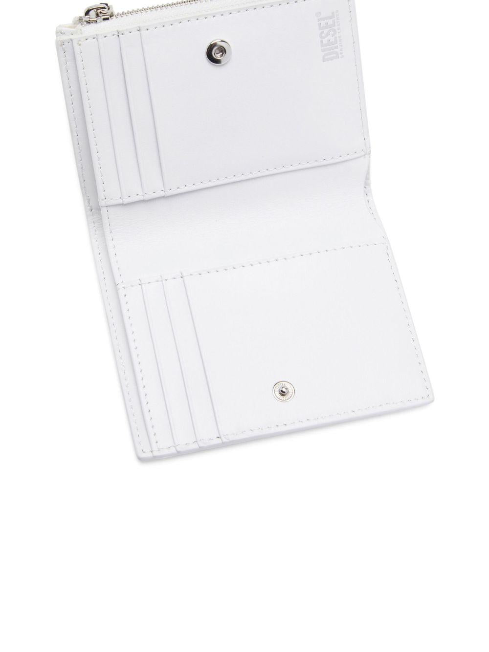 DIESEL Portacarte bianco in pelle