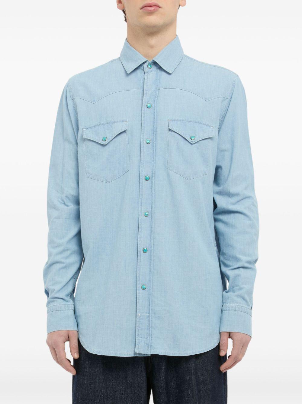 CHESAPEAKES Camicia 'Flagstaff' in denim con tasche