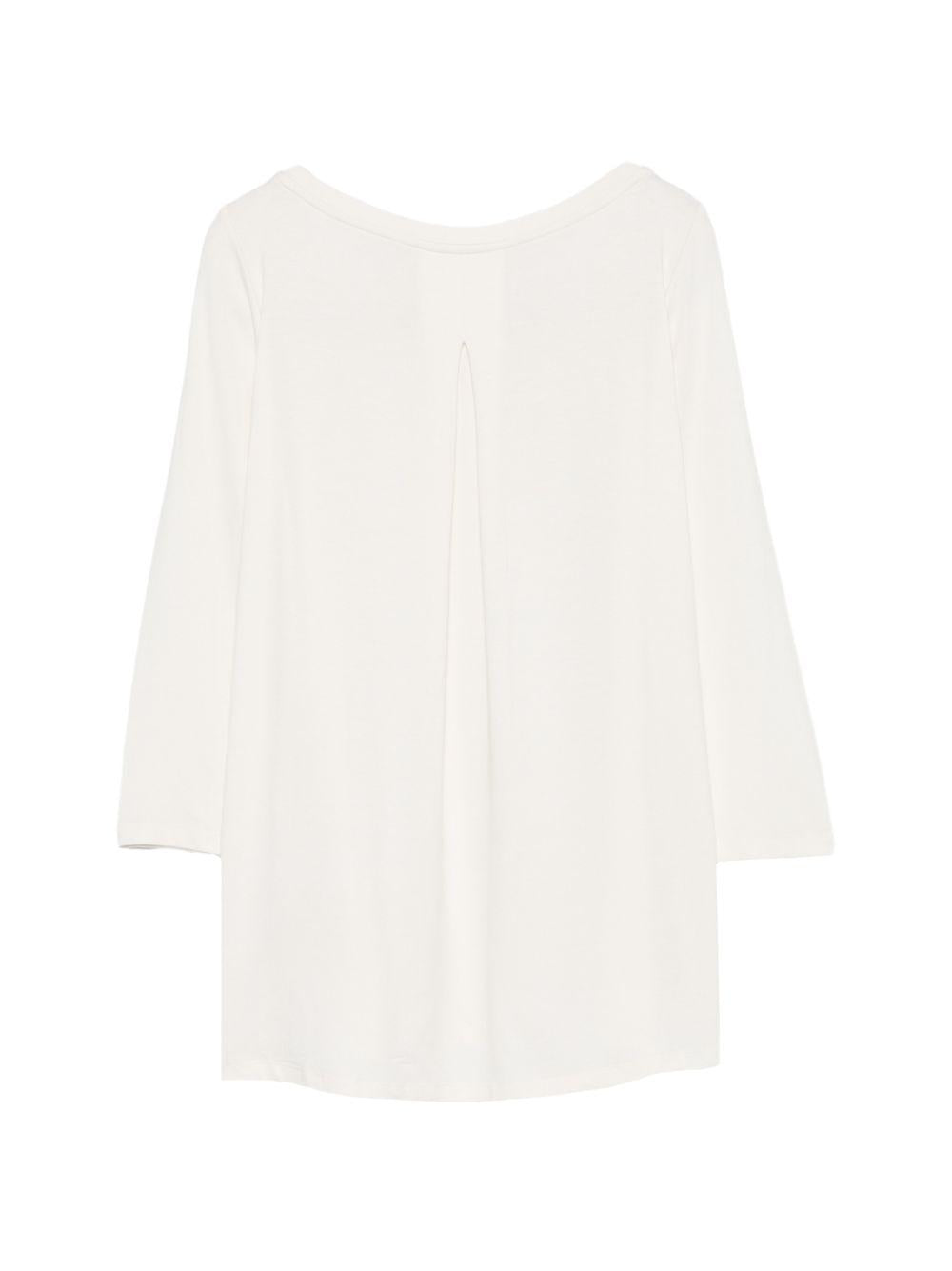 MAJESTIC FILATURES Maglia color panna con scollo a barca