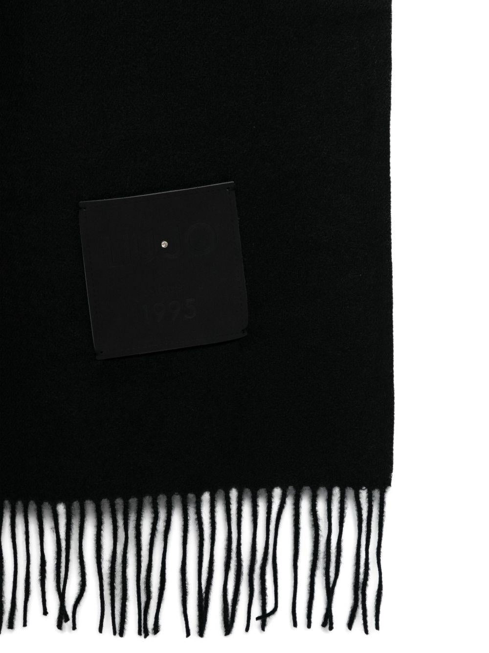 LIUJO Sciarpa con frange nera