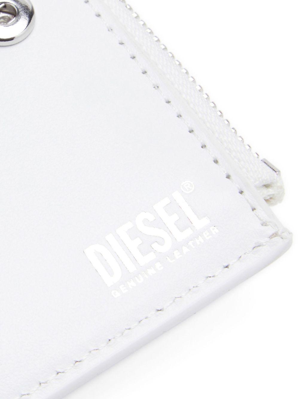 DIESEL Portacarte bianco in pelle