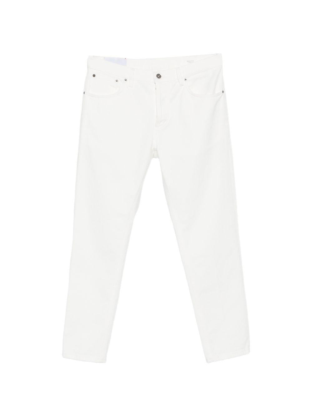DONDUP Jeans lunghi bianchi in cotone elasticizzato
