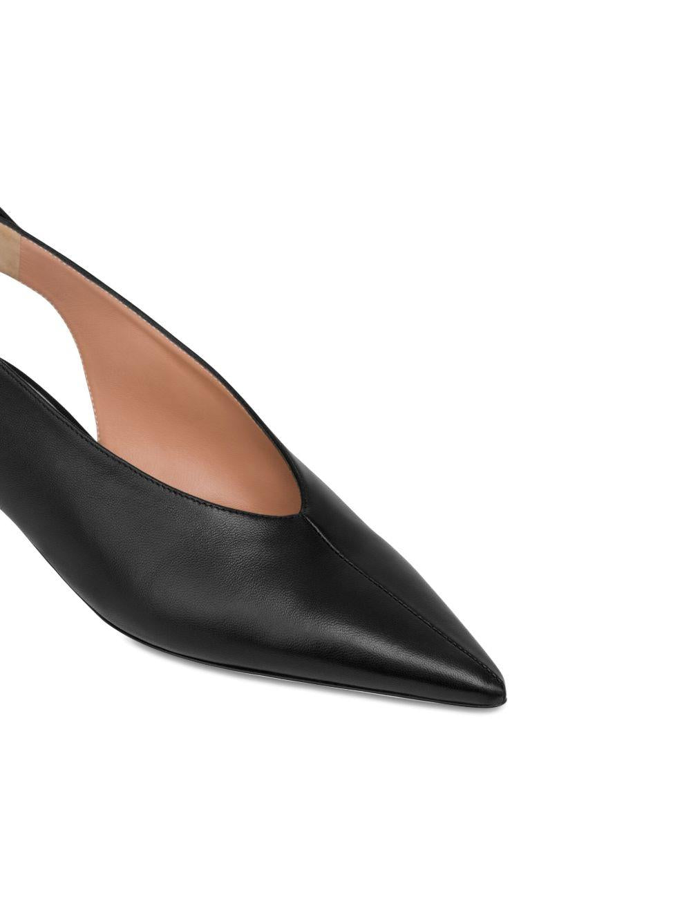 ALBERTA FERRETTI Slingback a punta in pelle con dettaglio fiocco